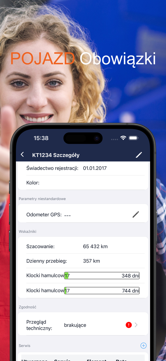 Wskaźniki serwisowe pojazdu